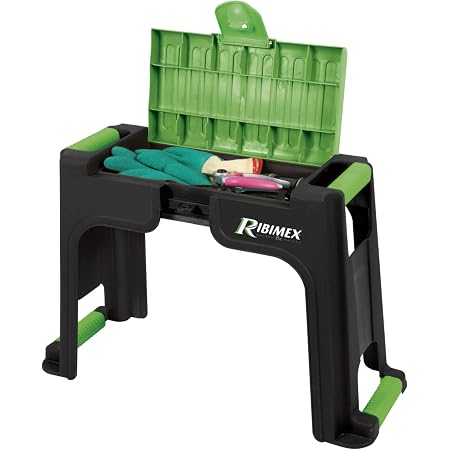 BESTHLS Repose-genoux Et Siège De Jardin - Banc Pliable Robuste Avec 2 Grandes Poches à Outils
