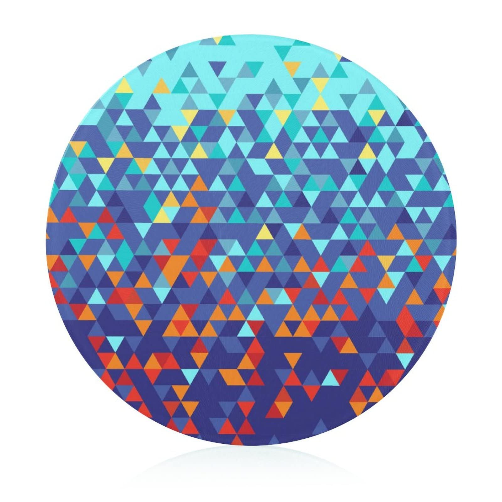 Planche à découper en verre triangles de couleurs pour apéritifs et cuisine