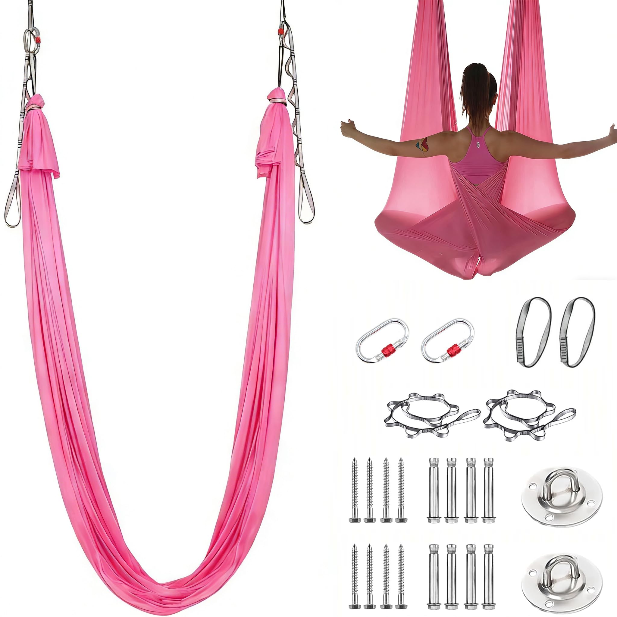 SNZ Aerial Hamac de yoga – Balançoire suspendue multifonction pour intérieur et extérieur, capacité de charge de 250 kg, balançoire nid pour sensoriel, yoga, exercices anti-gravité, détente et jeu