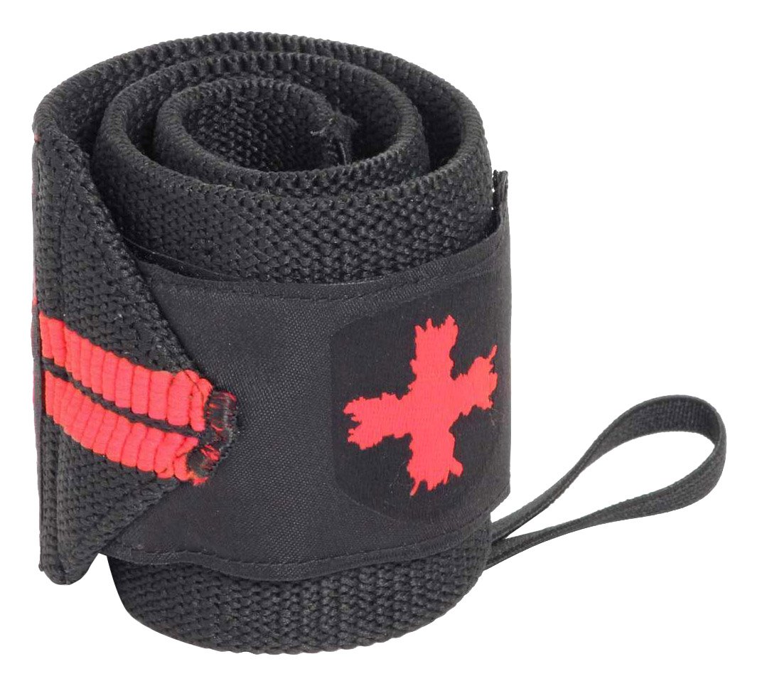 Harbinger Unisex's Redline owijka do podnoszenia ciężarów, stabilność i wsparcie, sprzęt do treningu siłowego, czerwony/czarny, 18 cali/45 cm, opakowanie 2, XL