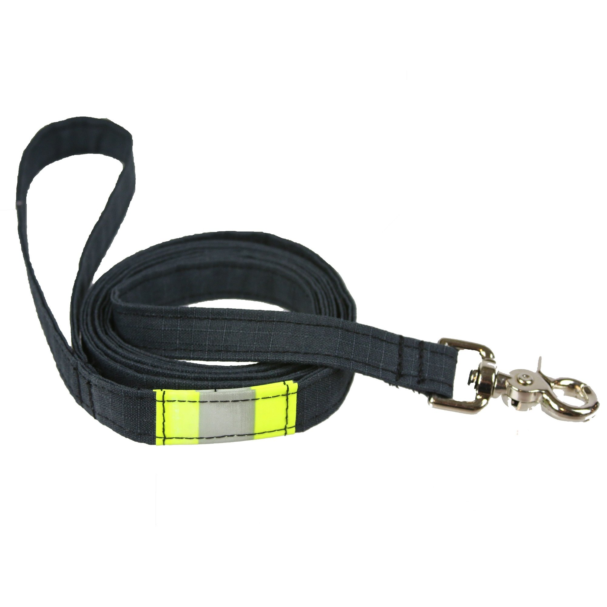 Firefighter Personalized Black Dog Leash