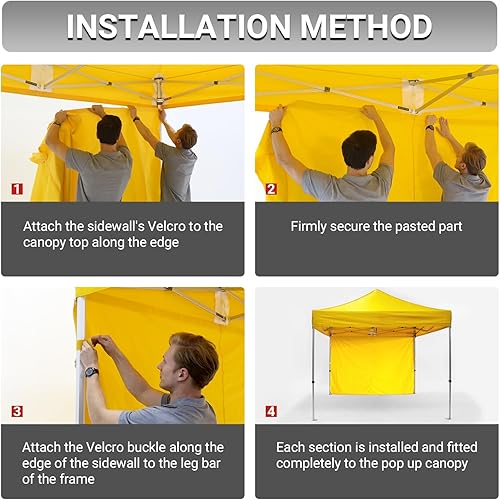 Miniatura 5 de ShiningShow Pared lateral instantánea de 10 x 15 pulgadas, paredes laterales de toldo para tienda de campaña desplegable de 10 x 15 pulgadas, pared