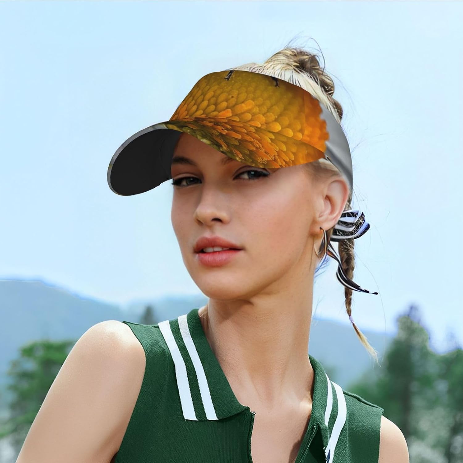 Ladybug Daisy Sports Sun Visor for Men Women Adjustable Empty Top Baseball Cap Outdoor Golf Running Sun Caps Black