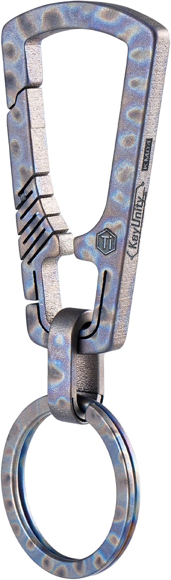 KeyUnity Titanium Carabiner Keychain Clip, Quick Release EDC Key Holder Organizer with Key Ring