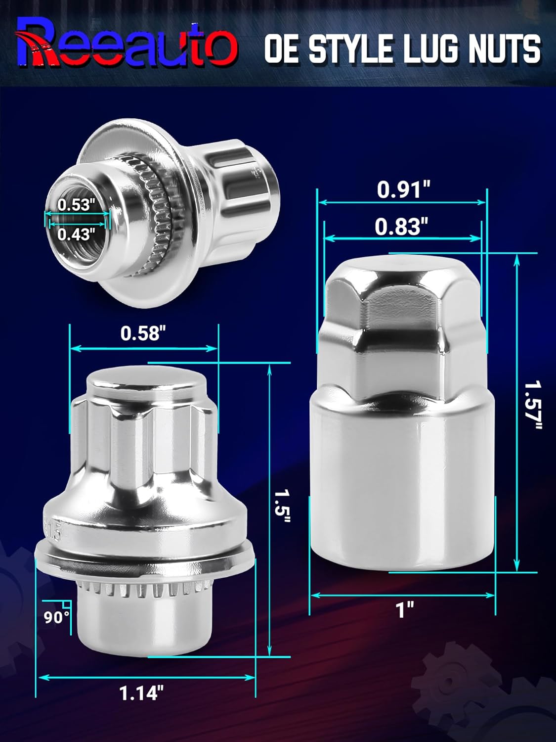 M12 x 1.5 Wheel Lock Lug Nuts Set 13/16\" (21mm) Hex Compatible with T-oyota Camry Corolla Tacoma L-EXUS S-Cion 5 Anti Theft Wheel Lock Lug Nuts and 2 Sockets 7 M12 x 1.5?1.5IN