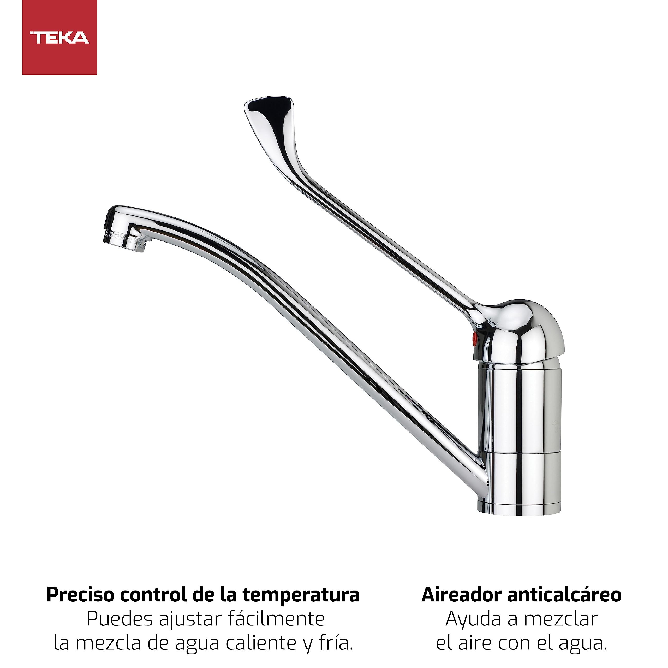 GRIFO TEKA MED913 CROMO CAÑO BAJO