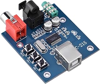 Agatige DAC to S/PDIF Decoder Board, PCM2704 USB DAC to S/PDIF HiFi Sound Card Decoder Board 3.5mm Analog Output F/PC