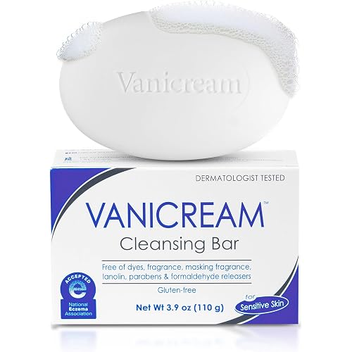 Vanicream Cleansing Bar, Gentle Body & Facial Cleanser, 3.9 Oz, Pack of 12