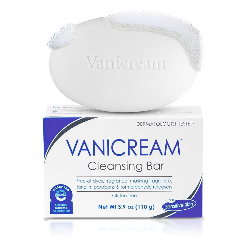 Vanicream Barra de Limpeza Facial e Corporal, 110 g, Pacote com 12