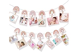 Adorable Rainbow 1st Birthday Photo Decoration Kit