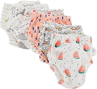 TOYANDONA 1 Conjunto De 6 Peças 4 Calças De Treinamento Para Bebês Roupa Íntima Absorvente Para Treinamento De Bebês Calças De Treinamento Para Xixi Fraldas Para Recém-Nascidos Fraldas
