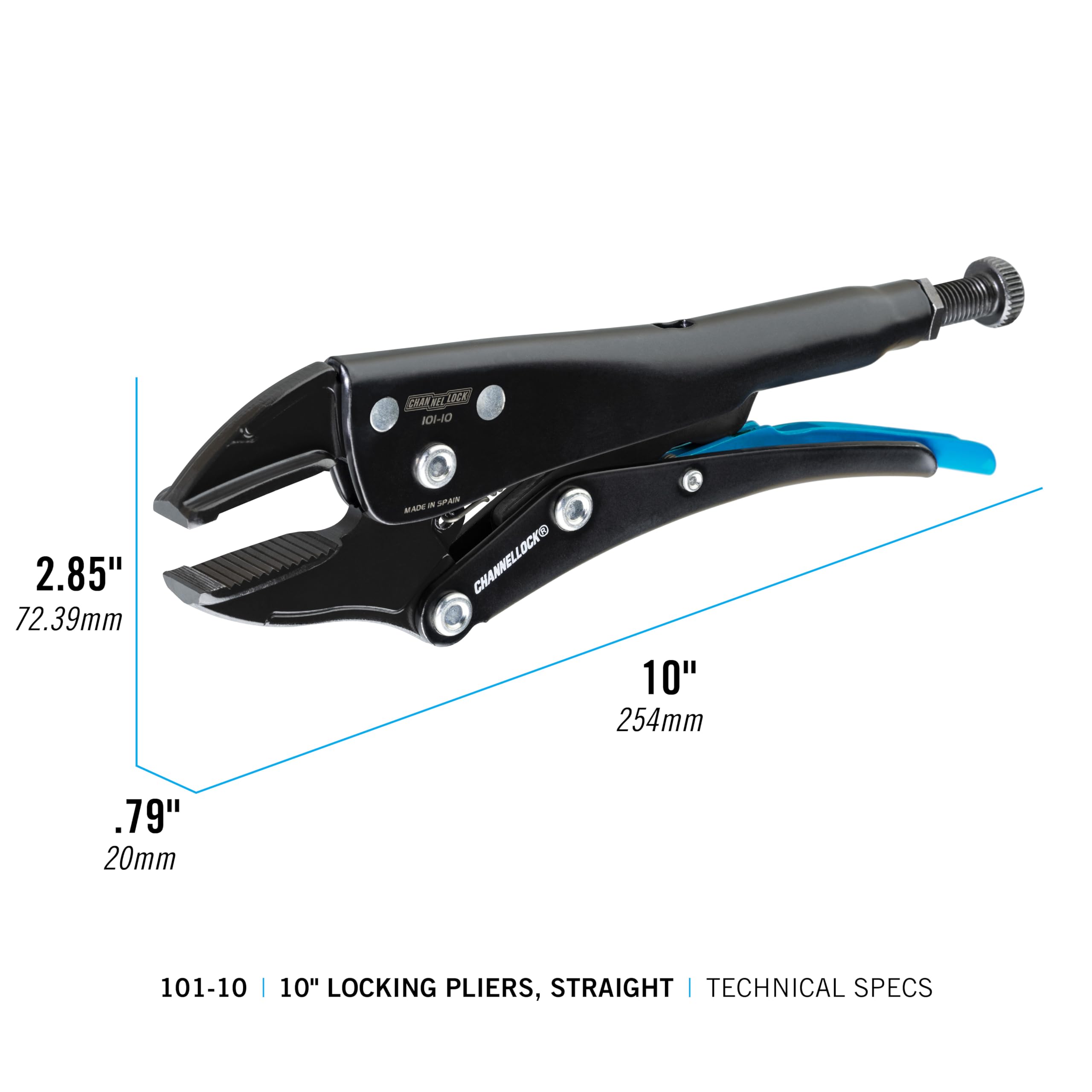 Chn 426BULK Straight Grip-Jaw Tongue & Groove Pliers44; 6.5 in. Tool Length
