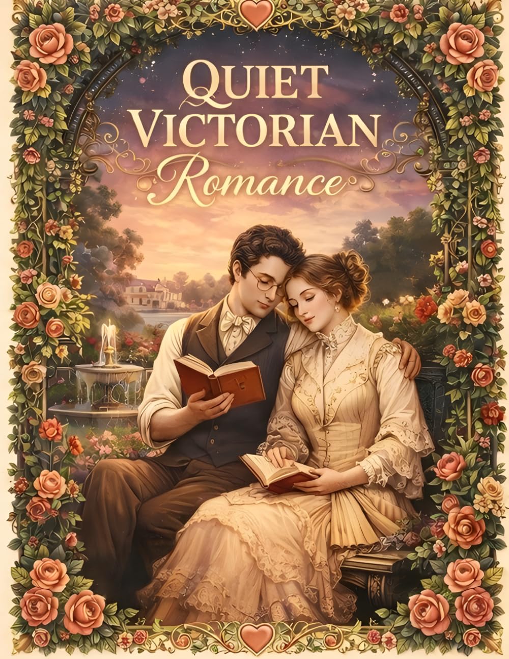 Quiet Victorian Romance: An Elegant Grayscale and Line Art Journey through Victorian Libraries, Private Teas, and Heartfelt Love Letters for Adults.