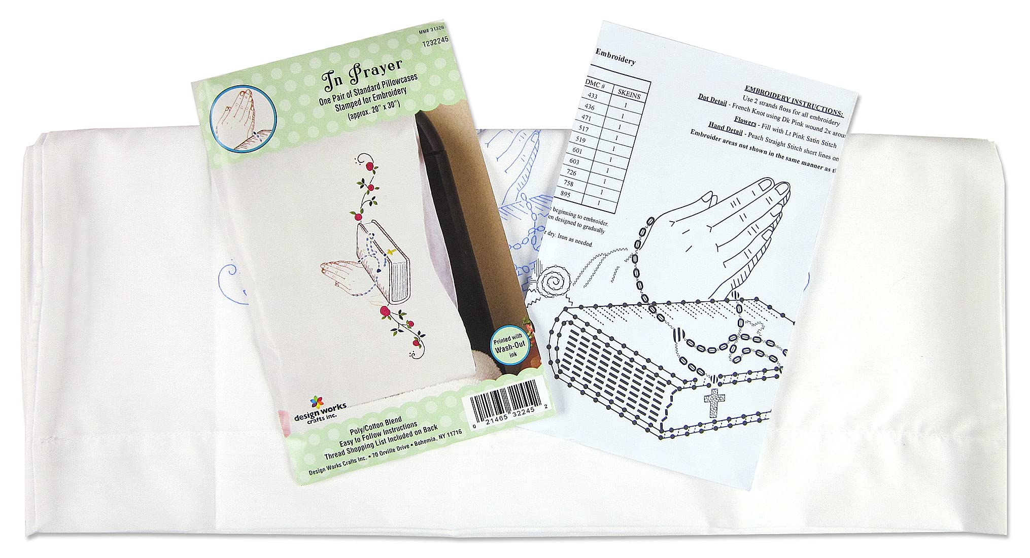 En oración estampada para fundas de almohada bordadas 3
