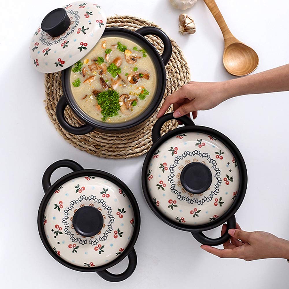 Pot de Cuisson au gaz ménager Casserole Soupe Casserole Small Ceramic Crock Temperature Flame Stockpot Stockpot (Size : 6.0l)
