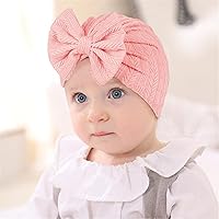 Vista 27 de Gorro de punto para bebé con lazos lindos turbante para envolver el sombrero (MZ6)
