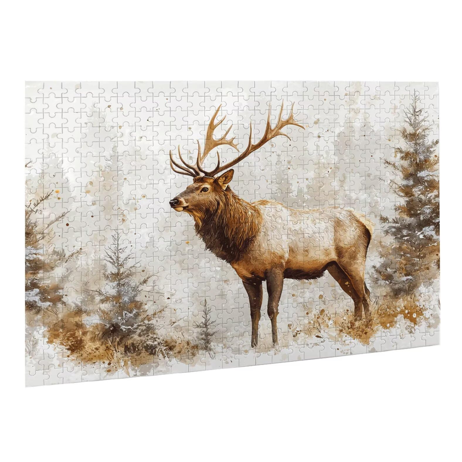 Puzzle dla dorosłych, 6000 sztuk, trudne drewniane puzzle, gra, gra logiczna, gra ręczna, dekoracja rodzinna, kreatywna rozrywka, prezent 105 x 179 cm jeleń zwierzęta 5 K0F139