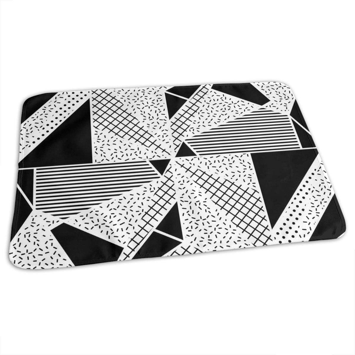 black and white changing mat