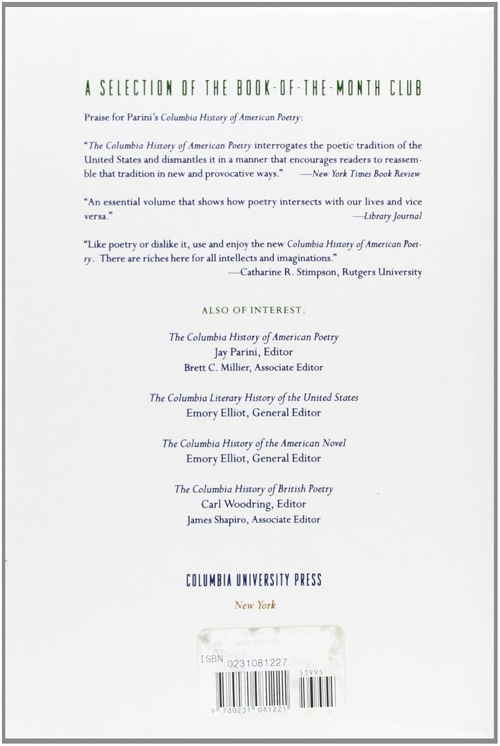 The Columbia Anthology of American Poetry
