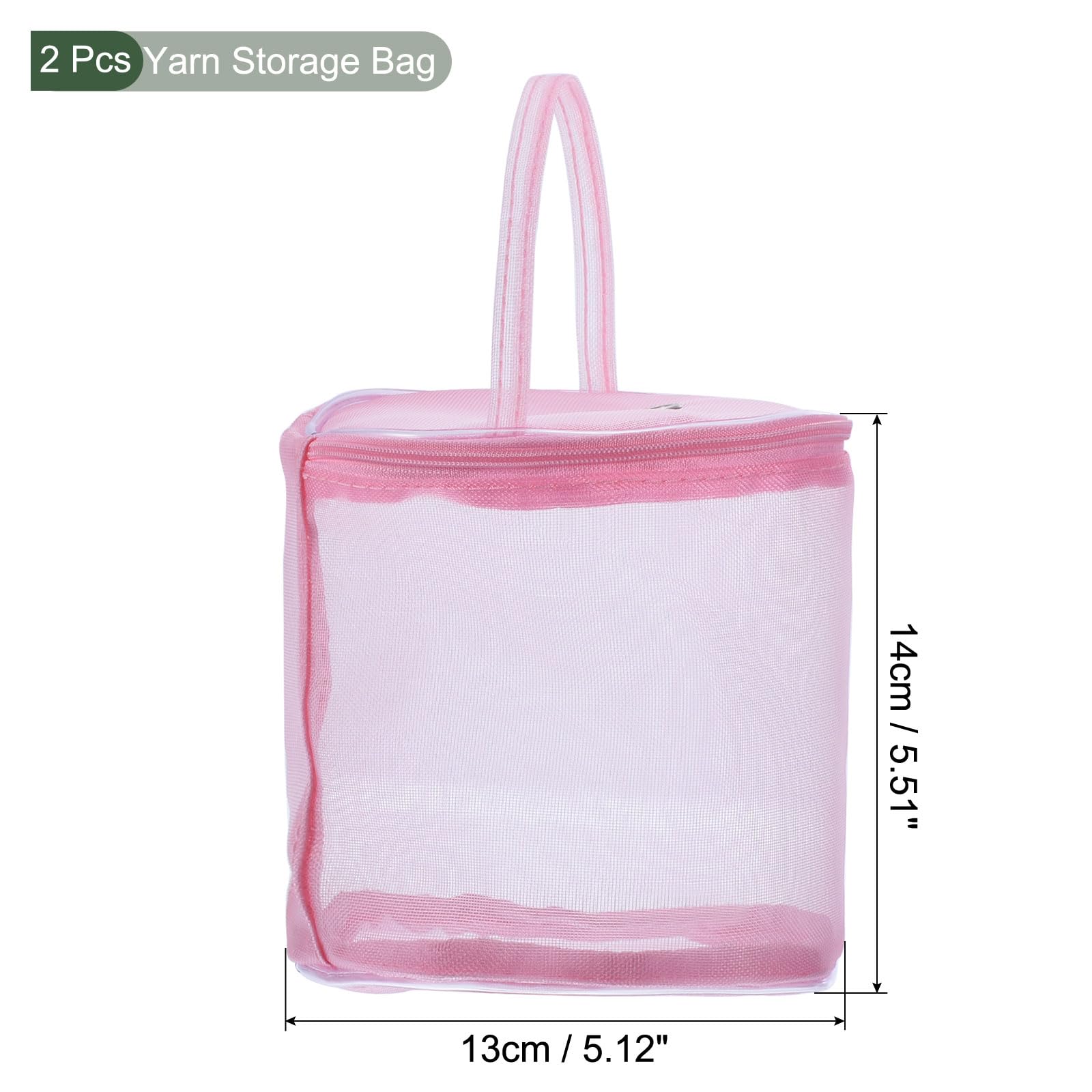YOKIVE 2 Pcs Yarn Storage Bag, Crochet Bag Portable Knitting Bag Organizer with Port and Handle Strap - Image 2