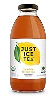 Vista 10 de Just Ice Tea Té helado orgánico, botellas de vidrio de 16 onzas líquidas (té de hierbas de hibisco de bayas, paquete de 12)
