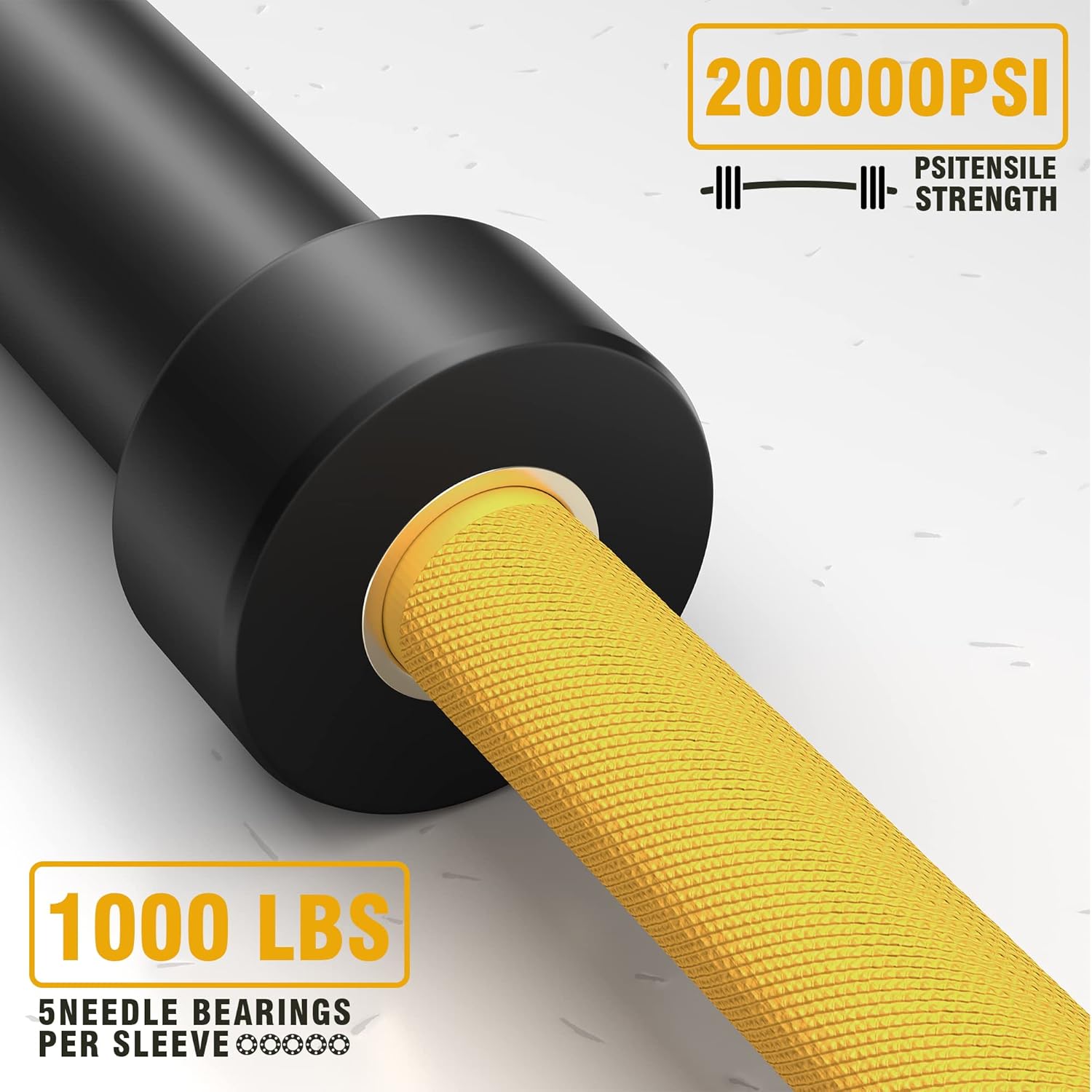 Curl Bar Olympic Barbell EZ Bar 330LB/700LB/1000LB/1500LB for Biceps Curl, Squat, Weightlifting