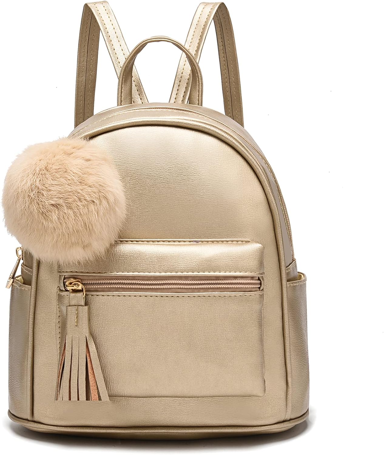 Mini Backpack Purse for Girls Teens Women Purses PU Leather Pom Backpack Shoulder Bag with Charm Tassel : Clothing, Shoes & Jewelry