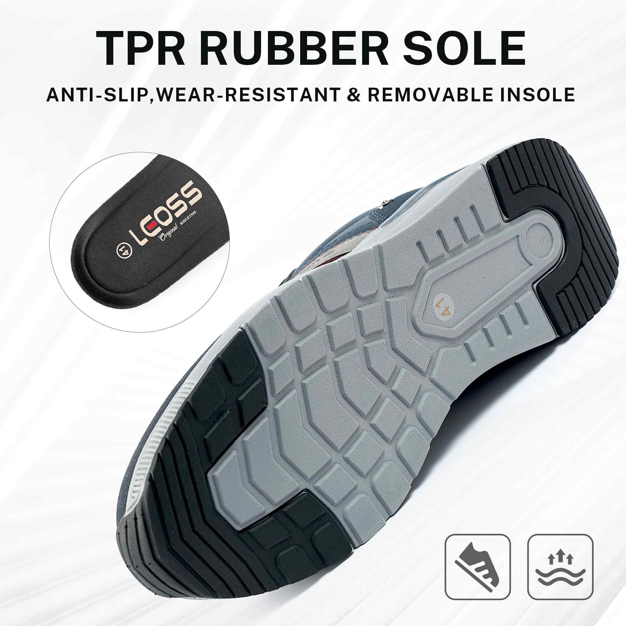 Męskie buty trekkingowe, sznurowane, buty uliczne, buty rekreacyjne, skórzane buty sportowe