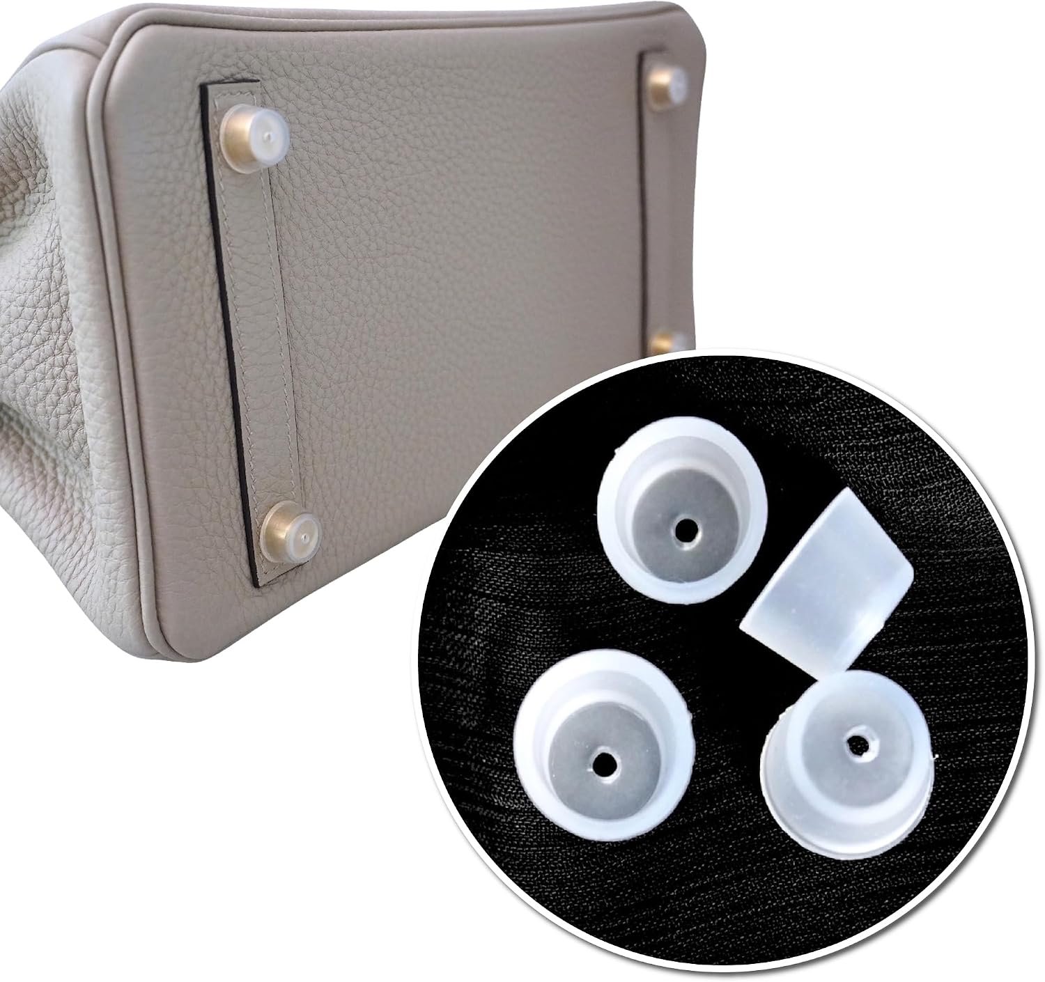 Silicone Protective Studs for Bags (Birkin 25,30,35) (Set of 5 Studs)