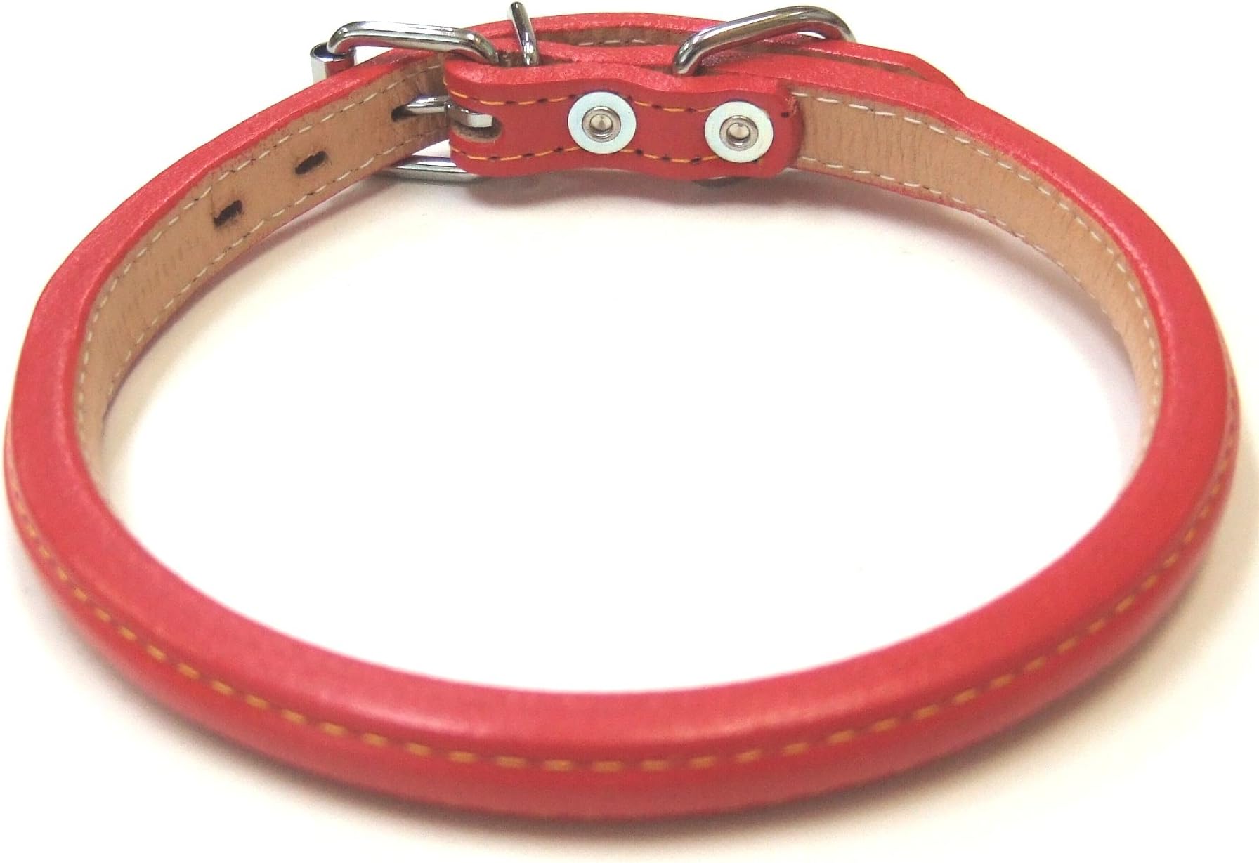 ONS Roll Round Collar #5 Red (Medium Dog)