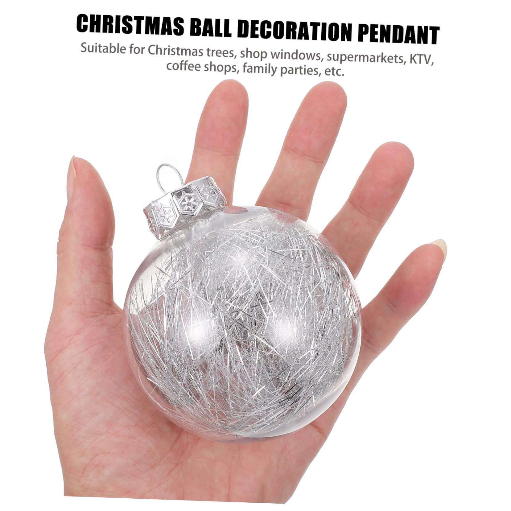 Ciieeo Hängende Christbaumkugeln Dekorative Weihnachtskugeln als Anhänger Festliche Baumanhänger für Weihnachtsbaum und Weihnachts-Dekoration Zufälliger Stil