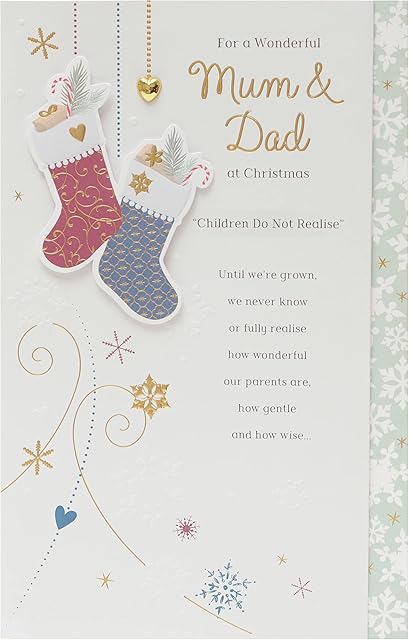 UK Greetings Mum and Dad Christmas Card - Christmas Card For Parents - Christmas Card For Couple - Traditional Christmas Card Multi , 545223-0-8