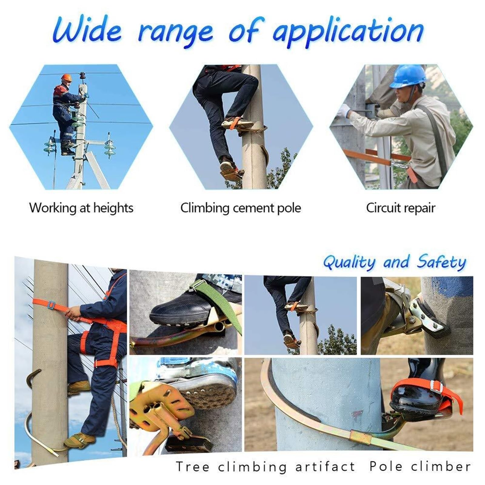 Kit profesional de escalada de árboles, picos de acero inoxidable y cinturón de seguridad cómodo para arboristas y entusiastas del aire libre, asegurando seguridad y eficiencia en el cuidado de