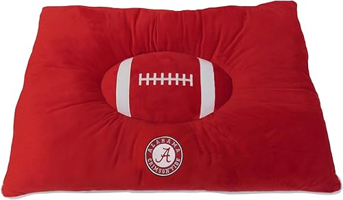 Miniatura 25 de Pets First NCAA PET Bed- Cama de almohada de felpa suave y acogedora de Wisconsin Badgers. Cama deportiva para perros. Cama de colchón universitario