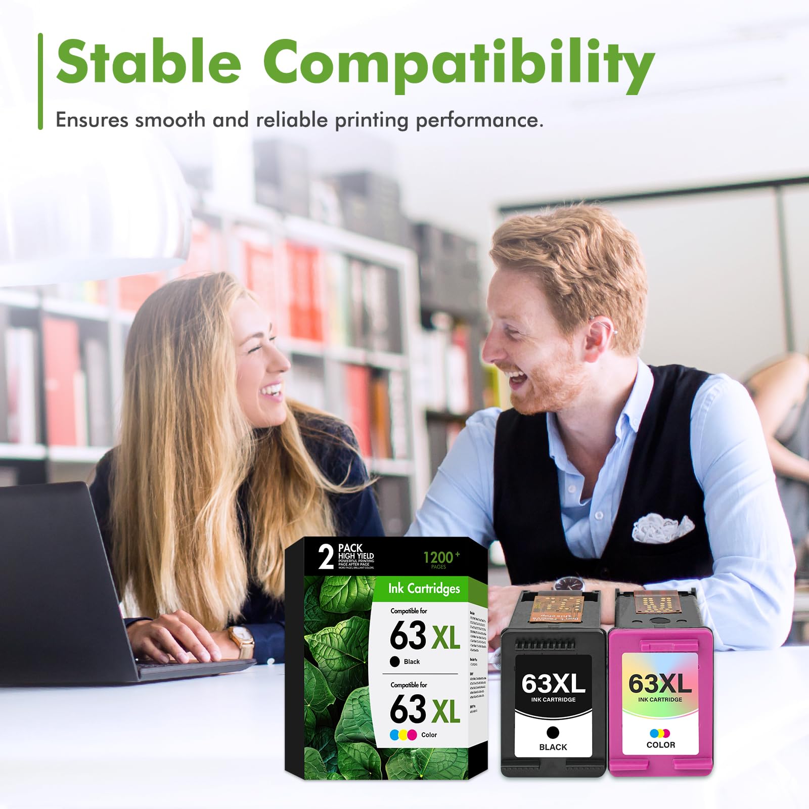 302 XL Cartucce d'inchiostro Sostituzione per 302 XL Nero e Colore per Envy 4520 4527 4522 4525 Officejet 3833 3830 3835 3834 4650 4652 5220 DeskJet 2130 3630 3636 Stampante (1 Nero, 1 Tri-Colore)