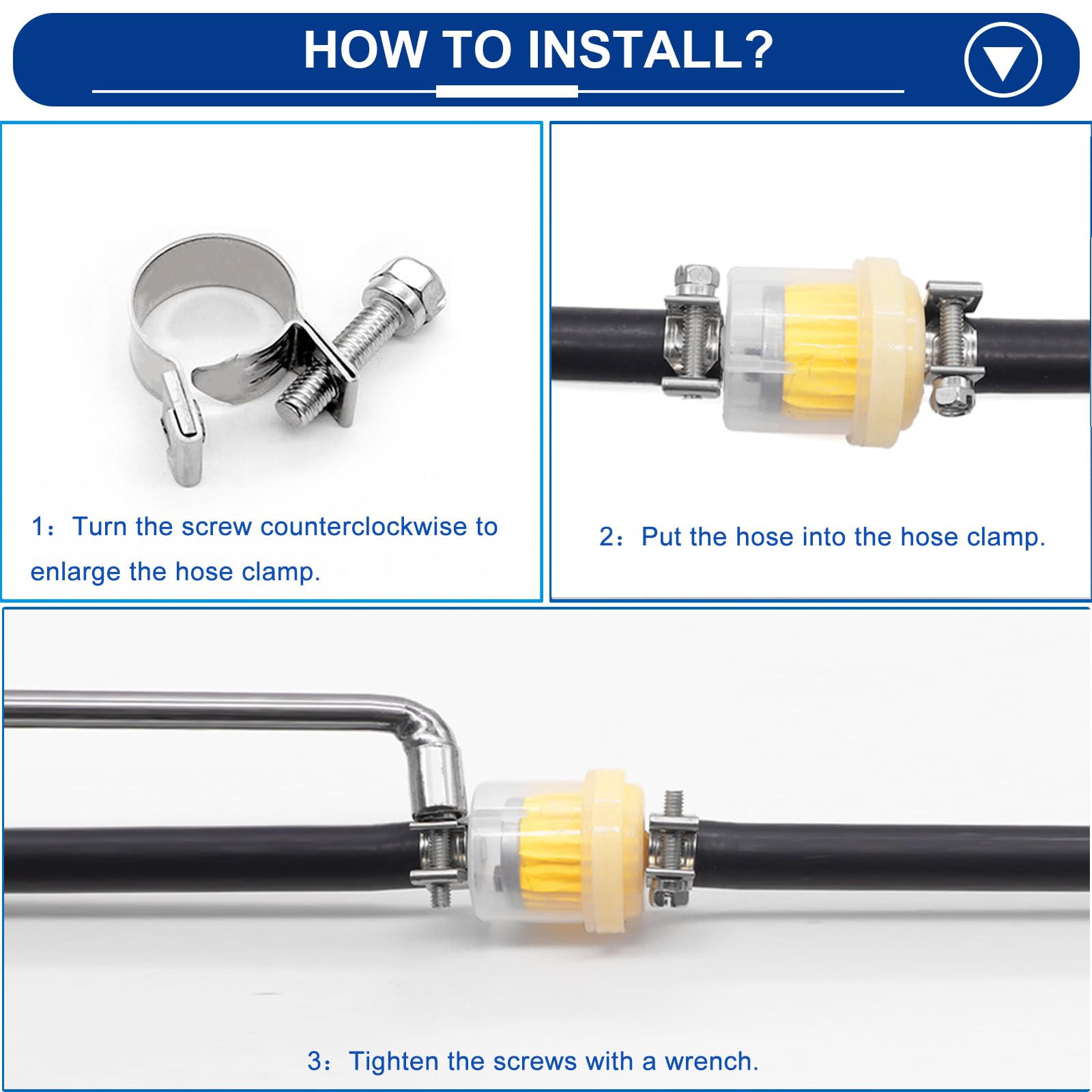 Snapklik.com : Tnisesm 55PCS Mini Fuel Injection Hose Clamps Adjustable ...