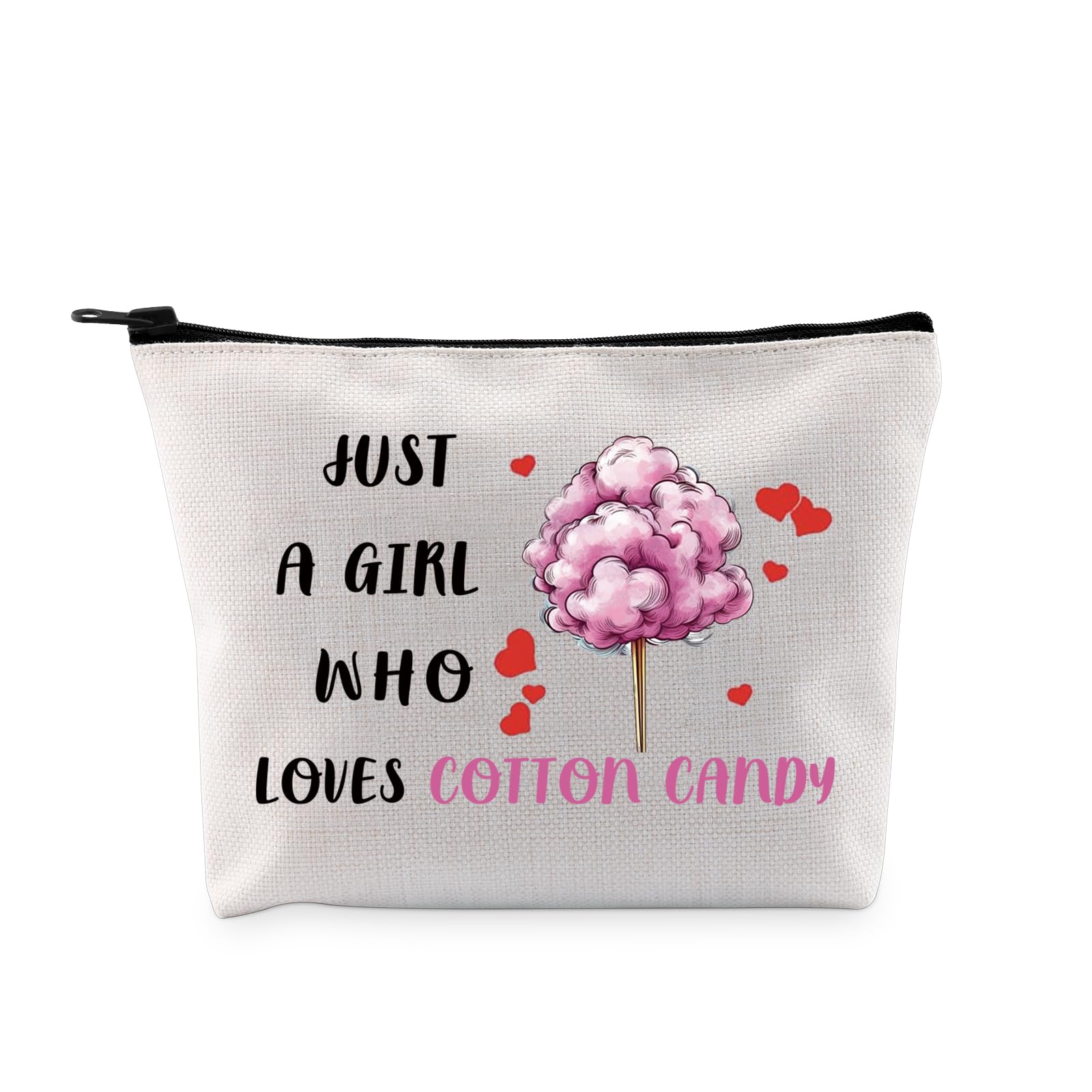 G2TUP Cotton Candy Lover Gift Who Loves Cotton Candy Makeup Bag Sugar Lovers Cosmetic Bag Foodie Themed Gift (Loves Cotton Candy MB)