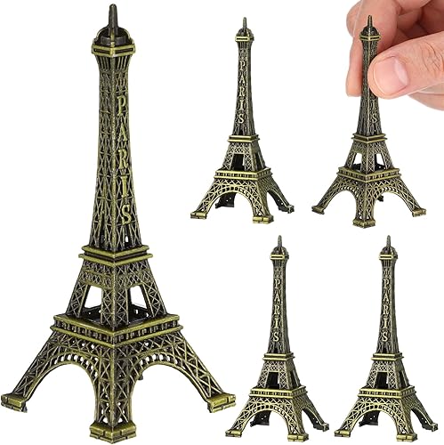 Estatua de la Torre Eiffel de 3 pulgadas de metal pequeño modelo de torre Eiffel para decoración de fiesta de recuerdo, decoración de fiesta de