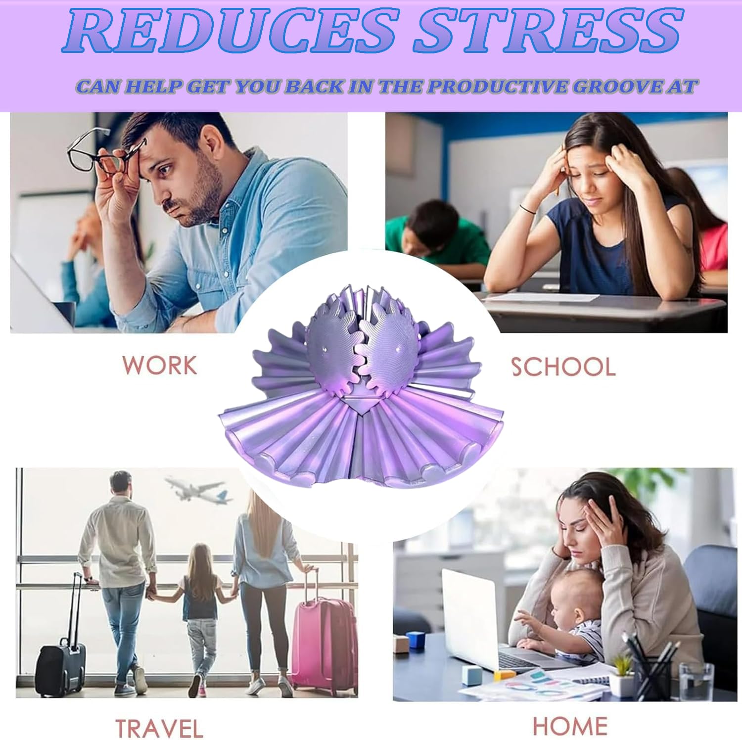 3D Printed Rotating Gear Ball, 3D Printed Stress Relief Toy, Stress Balls for Adults and Kids Gear Sphere Fidget Toys - Image 4