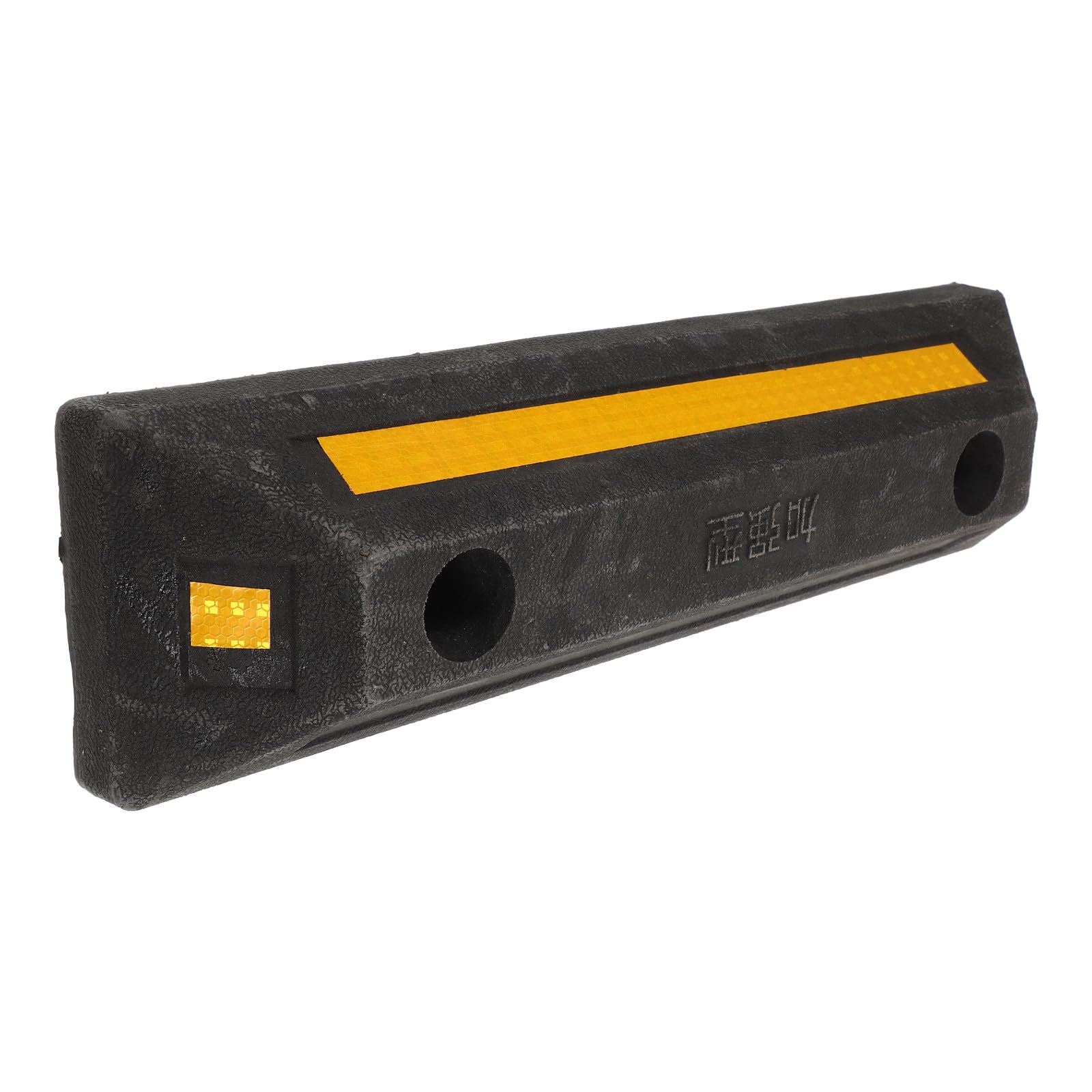 Tope de Rueda de Goma Resistente 480x130x70 Mm Negro y Amarillo, Calzo para Rueda de Vehículo, Bloque Estabilizador para Garaje y Estacionamiento, Adecuado para Autocaravanas