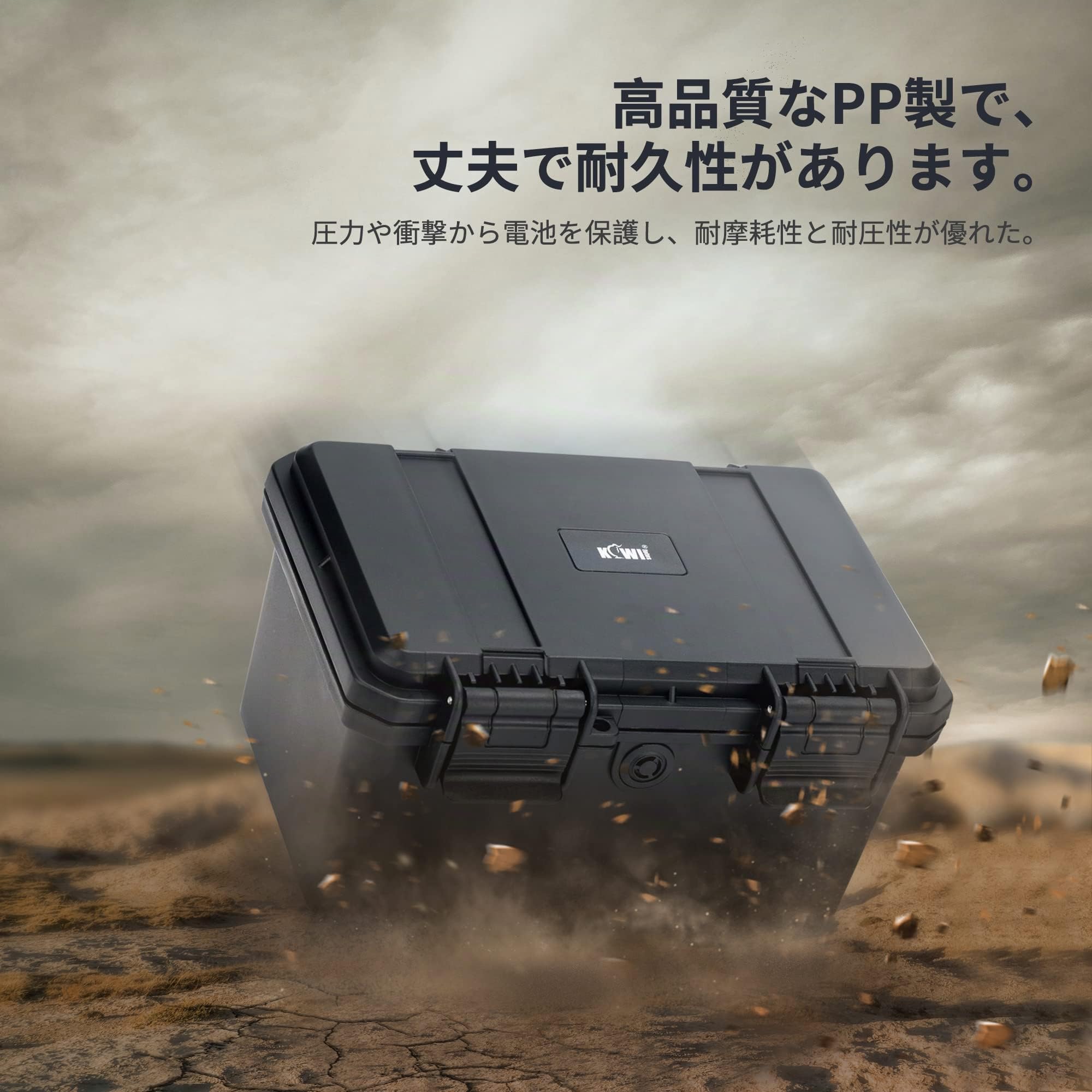KIWIFOTOS AAA, organizer per batterie con tester per batteria, IP67, impermeabile, custodia rigida per batteria, organizer per batterie contiene 30 batterie AA e 18 batterie AAA e 10 batterie a