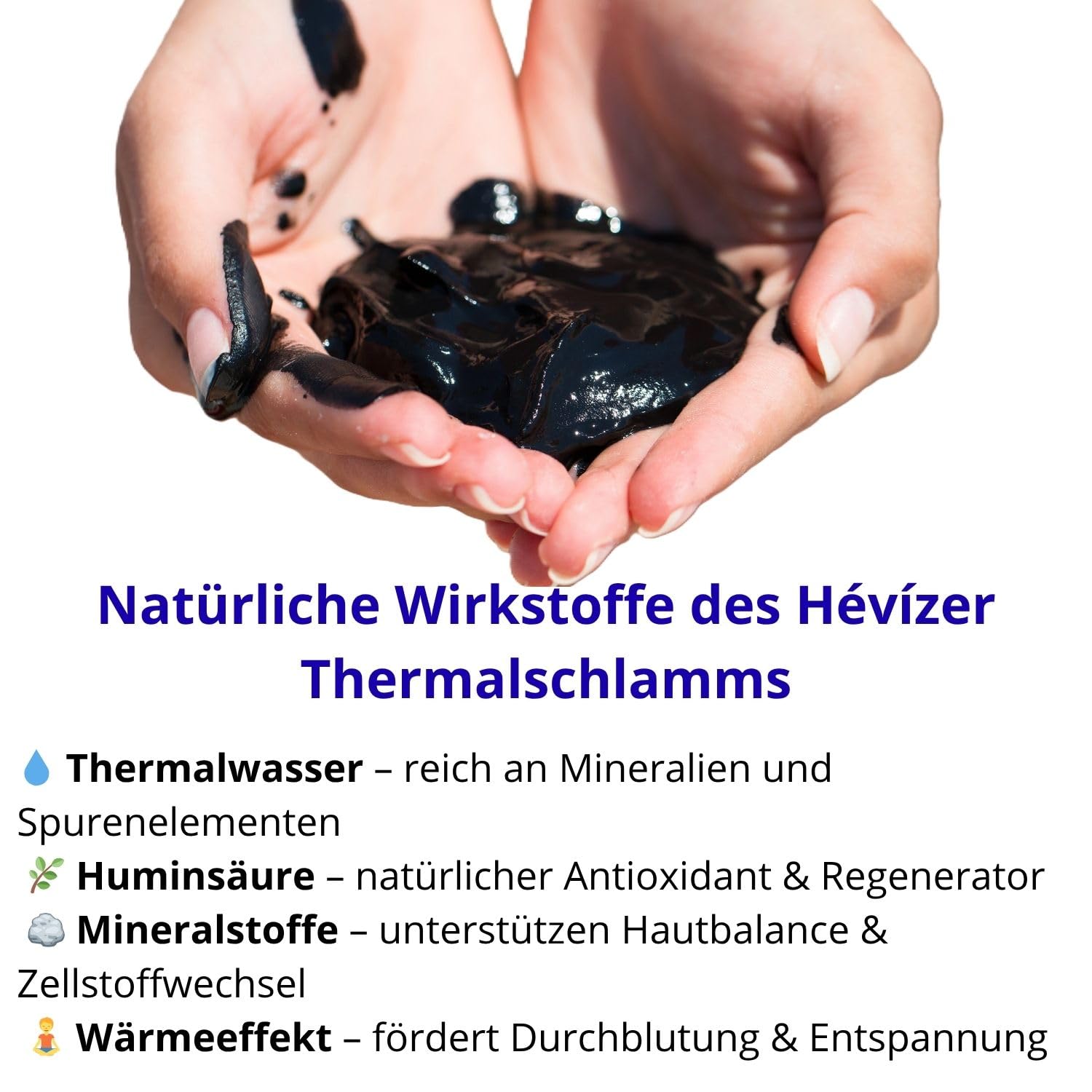 Hévíz Thermalschlamm – Ungarische Moor- & Fangopackung mit Mineralien & Huminsäure | Naturreine Pflege für Haut, Muskeln & Gelenke | Wellnessanwendung zu Hause (1 kg)