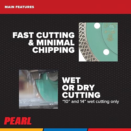 Miniatura 4 de PEARL ABRASIVE CO. Hoja de porcelana turbo de malla fina P4 4 "58"-20mm-78 4 agujeros