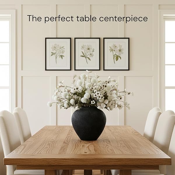 Chic Round Dining Table Decor Ideas That Work 16 Earthy Black Rustic Iron Vase
