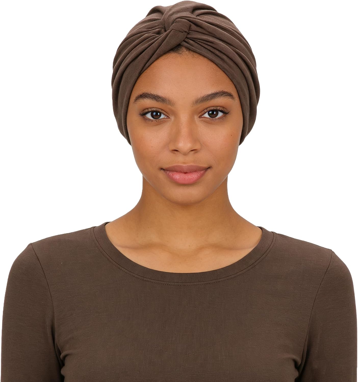 Women Pleated Chemo Turban Stretchy Twist Beanie Hat India Headwear Head Wrap Knot Headscarf Hat Hijab Cap Sleeping Cap - Image 2