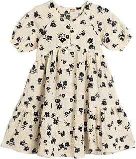 Koton Çiçek Desenli A Kesim Pamuklu Kısa Kollu Elbise