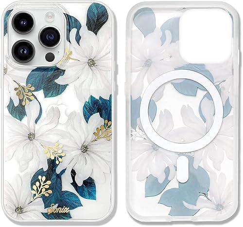Sonix - Funda floral para iPhone 14 Pro Max, compatible con MagSafe, probada contra caídas de 10 pies, modelo Delilah, flor de dalia