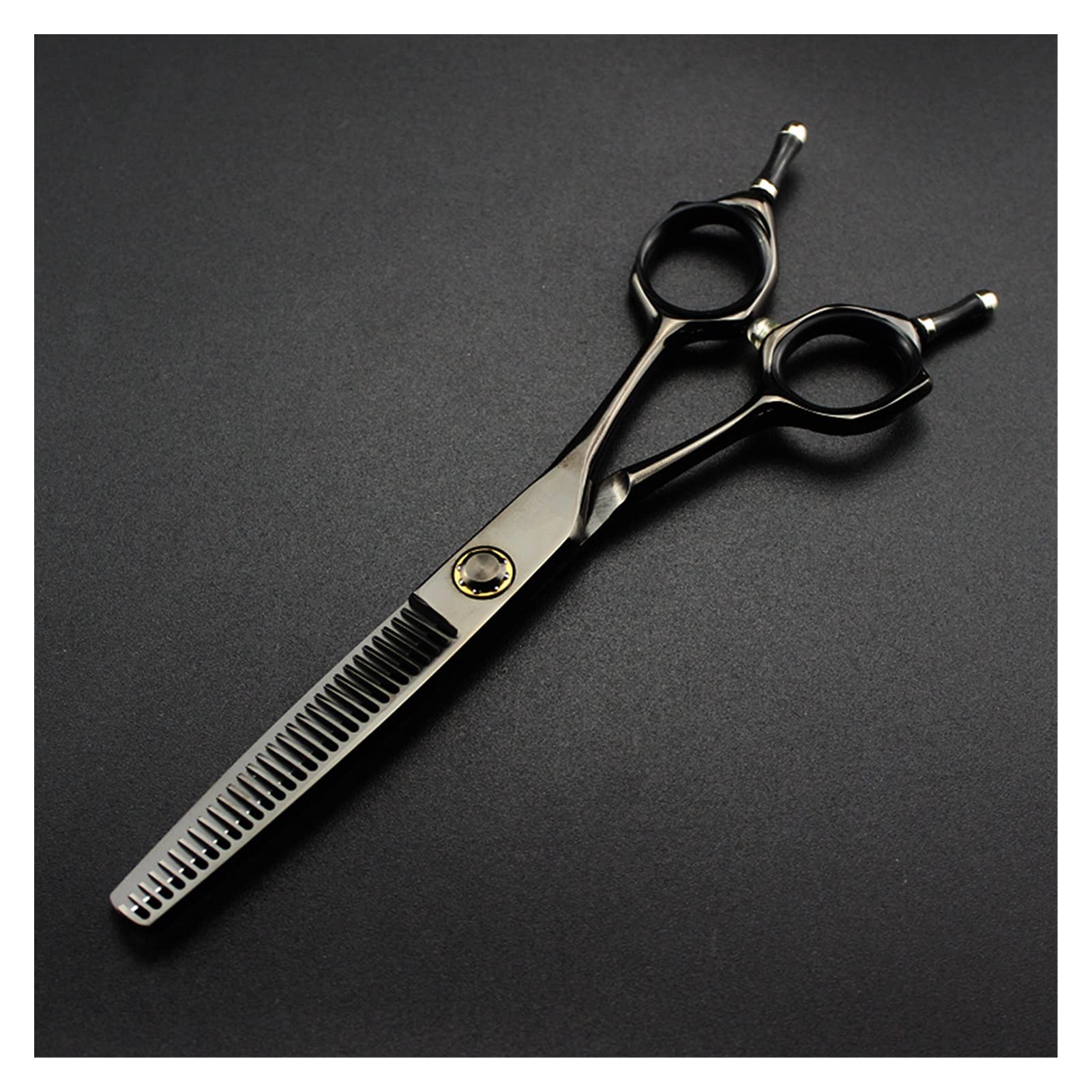 6 Inch Flat Cut zwart, Hairdressing Scissors, Hair Thinning Scissors, Tooth Scissors, Hairdresser Scissors Hair Cutting Shears (Color : Thinning) (Thinning B)