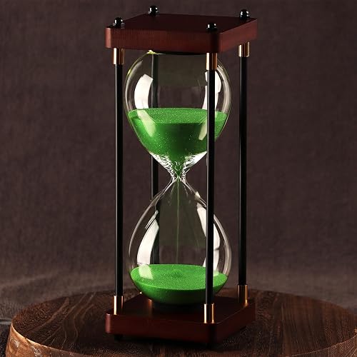 Sanduhr, 60 Minuten, Vintage-Stil, Holzstundeuhr, große Sanduhr für Spiele, Klas