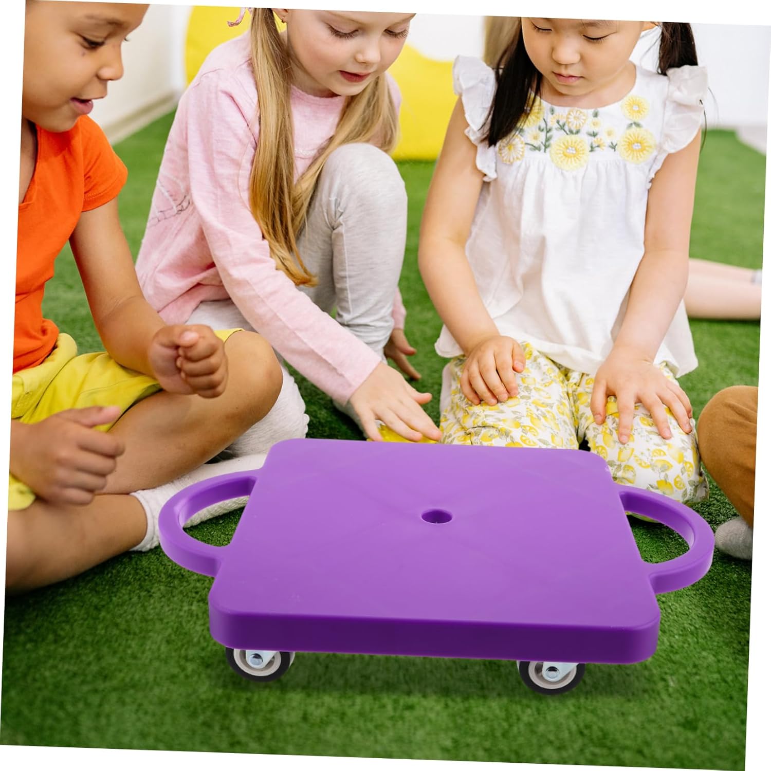 Garneck Boys and Girls Scooter Board Boy Girl Steering Wheel Sensory Integration Equipment for Preschoolers